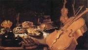 Pieter Claesz Still Life with Museum instruments Sweden oil painting artist